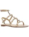 Valentino Rockstud Double Thong Sandals In Pink