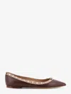 Valentino Garavani Women Rockstud Leather Ballerinas