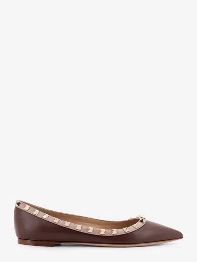 Valentino Garavani Women Rockstud Leather Ballerinas