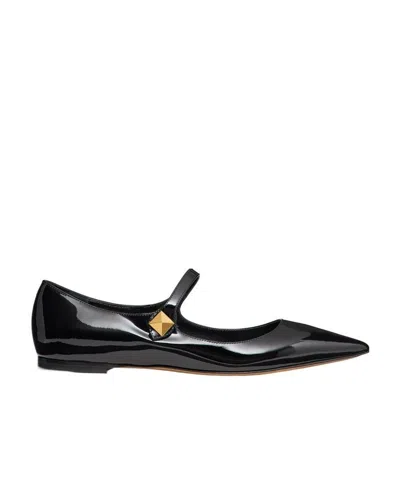 Valentino Garavani Rockstud Leather Ballerinas