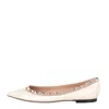 Valentino 10mm Rockstud Leather Flats In Multi