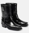 Valentino Garavani Women Biker Leather Boots With Iconic Studs In Black