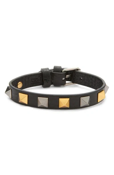 VALENTINO GARAVANI ROCKSTUD LEATHER BRACELET