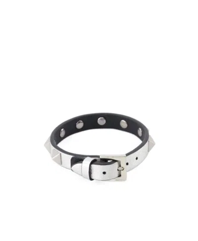 Valentino Garavani Rockstud Leather Bracelet In Multi