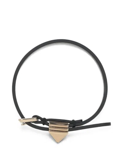 Valentino Garavani Rockstud Leather Bracelet In Black