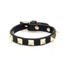 Valentino Garavani Rockstud Calfskin Double-strap Bracelet Woman Black Uni In Black
