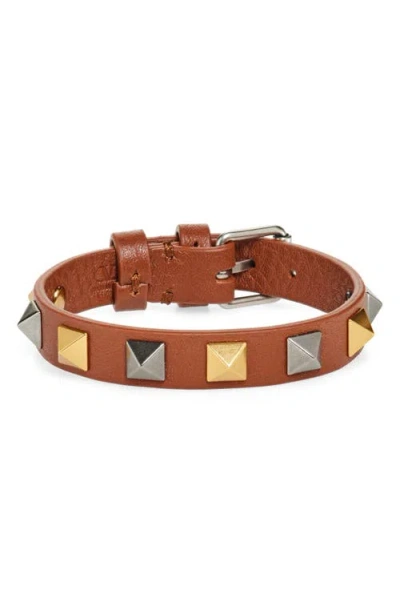 VALENTINO GARAVANI ROCKSTUD LEATHER BRACELET