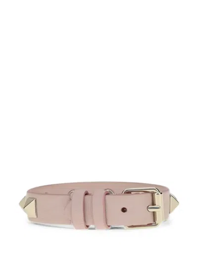 Valentino Garavani Rockstud Leather Bracelet In Pink
