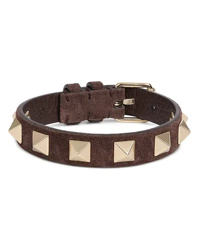 Valentino Garavani Rockstud Leather Bracelet In Pattern