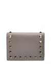 VALENTINO GARAVANI ROCKSTUD LEATHER CARD HOLDER