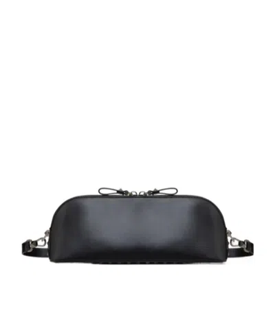 Valentino Garavani Rockstud Leather Clutch Bag In Black