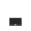 Valentino Rockstud Leather Clutch In Black