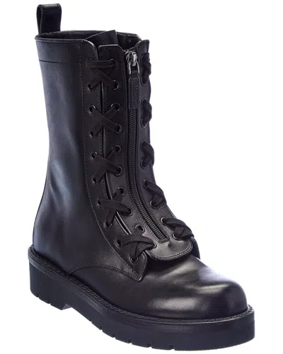 VALENTINO GARAVANI VALENTINO ROCKSTUD LEATHER COMBAT BOOT