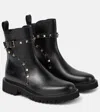 Valentino Rockstud 40mm Leather Ankle Boots In Black