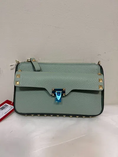 Valentino Garavani Rockstud Leather Cross Body Bag In Green