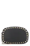 Valentino Rockstud Leather Crossbody Bag In Black