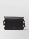 Valentino Rockstud Leather Crossbody Bag With Adjustable Strap