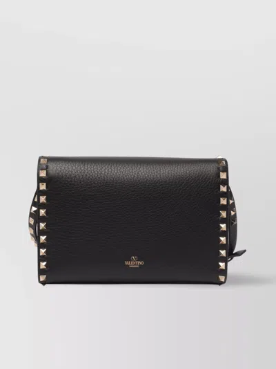 Valentino Garavani Rockstud Leather Crossbody Bag With Adjustable Strap In Yellow