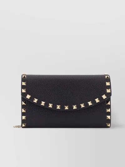 Valentino Garavani Rockstud Leather Crossbody Bag With Chain Strap