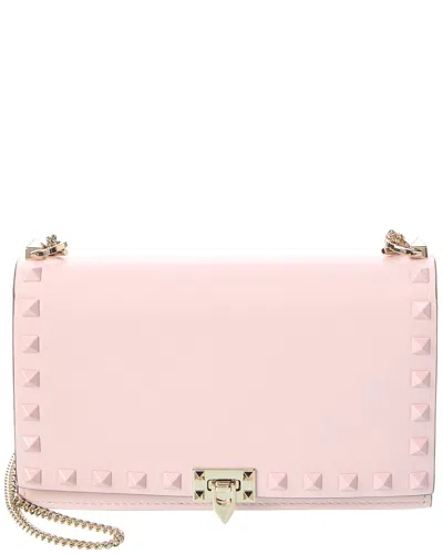 Valentino Garavani Rockstud Embellished Crossbody Bag In Pink