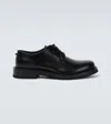 Valentino Derby Rockstud Essential Leather Lace-up Shoes In Animal Print