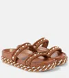 Valentino Garavani Rockstud Platform Slide Sandal In Braun