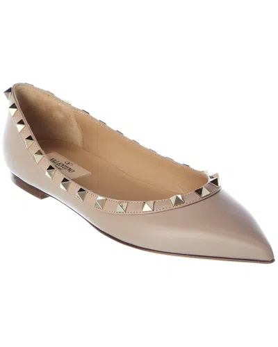 VALENTINO GARAVANI VALENTINO ROCKSTUD LEATHER FLAT