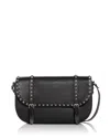 Valentino Garavani Rockstud Leather Messenger Bag In Black