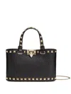 Valentino Rockstud Mini Tote Bag With Chain Strap