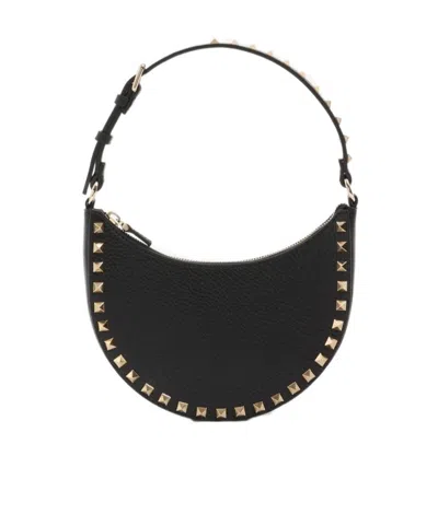 Valentino Garavani Rockstud Leather Mini Bag In Black