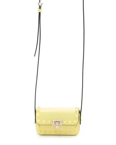 Valentino Garavani Valentino Rockstud Leather Mini Bag In Yellow