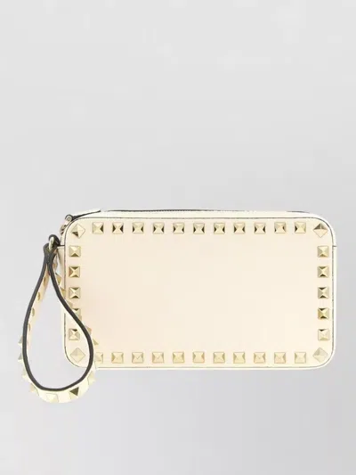 Valentino Garavani Rockstud Leather Mini Clutch Bag Wristlet