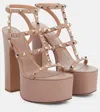 Valentino Garavani Woman Sandals Blush Size 11 Soft Leather In Pink