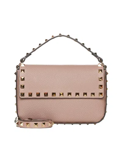 Valentino Garavani Rockstud Leather Pouch Bag In Pink