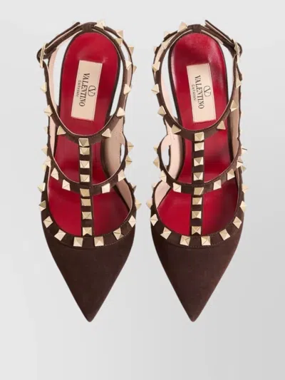 Valentino Garavani Rockstud Leather Pumps In Black