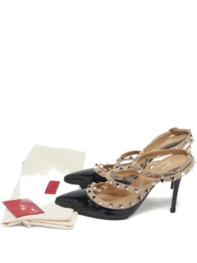 Pre-owned Valentino Garavani Rockstud Leather Pumps In Black