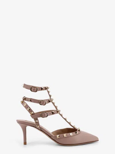 Valentino Garavani Rockstud Strappy Heeled Pumps In Pink
