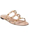 Valentino Rockstud Leather Sandal In Pink