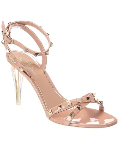 Valentino Garavani Valentino Rockstud Leather Sandal In Pink