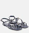 Valentino Rockstud Leather Sandal In Multi