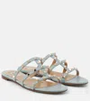 Valentino `rockstud` Sandals In Blau