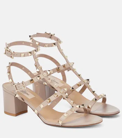 Valentino Garavani Garavani Rockstud Ankle-strap Heeled Sandals In White
