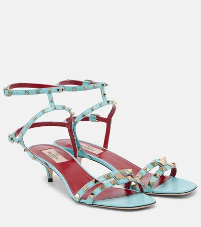 Valentino Garavani Rockstud Leather Sandals In Multi