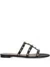 Valentino Rockstud Caged Leather Sandal In Multi
