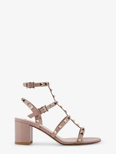 Valentino Garavani Garavani Rockstud Ankle-strap Heeled Sandals In White