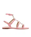 Valentino Garavani Rockstud Leather Sandals Women In Pink