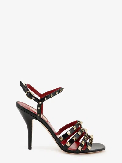 Valentino Garavani Rockstud Leather Sandals With Iconic All-over Studs In Multi