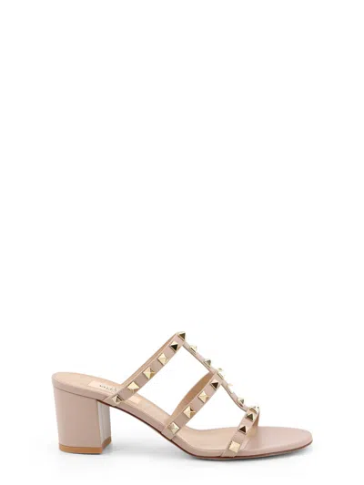 Valentino Garavani Rockstud Leather Sandals With Iconic All-over Studs In Multi
