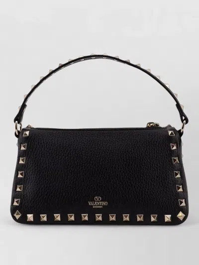 Valentino Garavani Rockstud Leather Shoulder And Crossbody Bag In Black