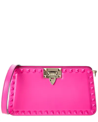 Valentino Garavani Valentino Rockstud Leather Shoulder Bag In Purple